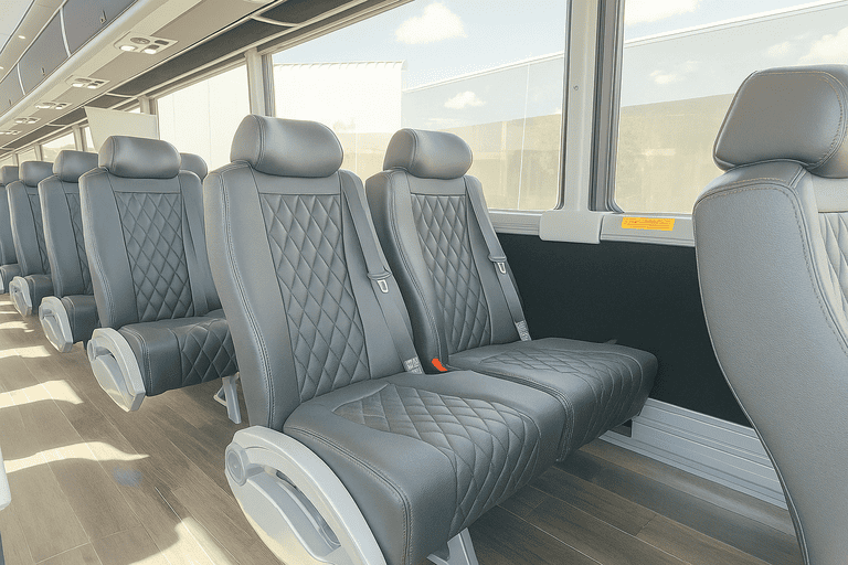 interior of Charter Bus Rental Tamarac charter bus